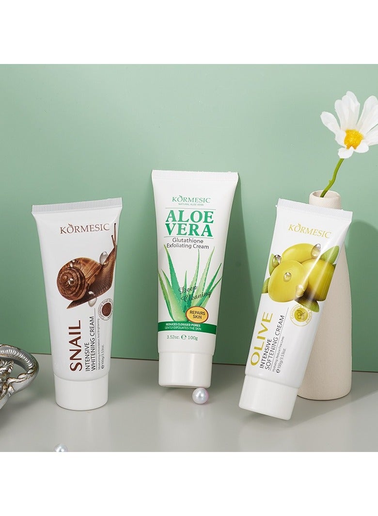Kormesic 2pcs كريم الحلزون-100g إصلاح وترطيب كريم الوجه - Image 5
