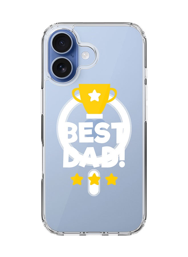 Stylizedd Classic Clear MagSafe Case for iPhone 17 , Hybrid Soft Case Flexible Edges Anti Drop TPU PC Gel Thin Transparent Cover [ Designed for iPhone 17 ] - Best Dad Cup