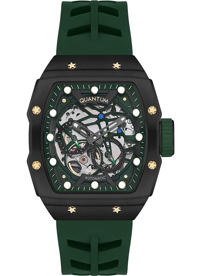 Quantum Automatic Silicone Strap Men's Wristwatch 