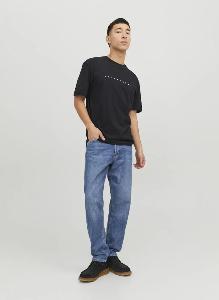 JACK & JONES Slogan Crew Neck Regular Fit T-Shirt
