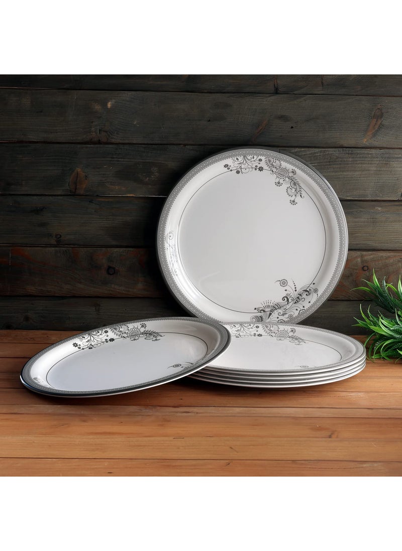 Superware Superware | Pure Melamine | Dinner Plate Set – Silver Lace 11” (6 nos.) | Stain Free, Glazed Finish  - Image 5