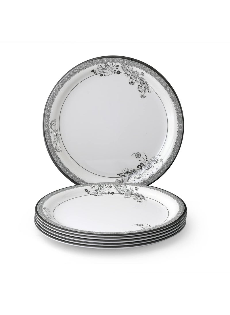 Superware Superware | Pure Melamine | Dinner Plate Set – Silver Lace 11” (6 nos.) | Stain Free, Glazed Finish  - Image 1