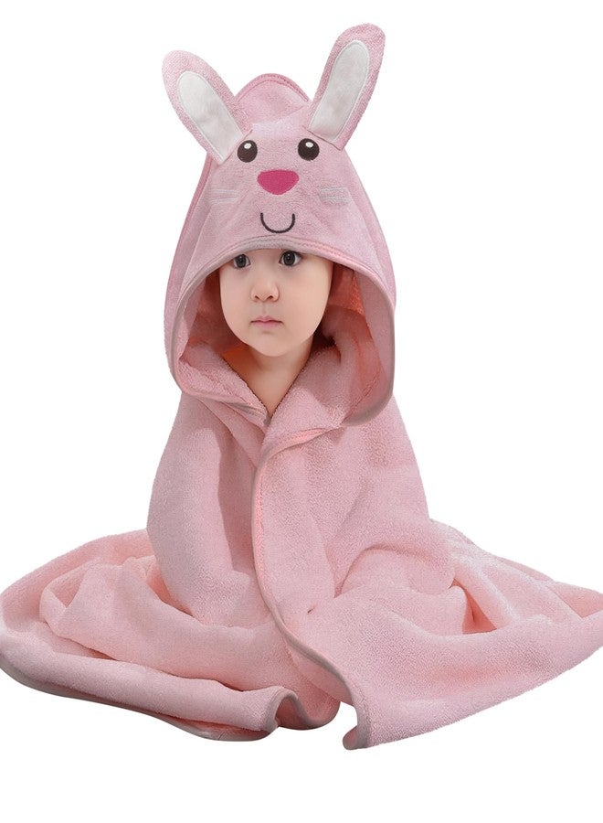 Kradyl Kroft 100% Cotton Baby Hooded Bath Towel with Bath Loofah | Soft Absorbent Cotton Bath Towels for Baby (Rabbit) - Image 1