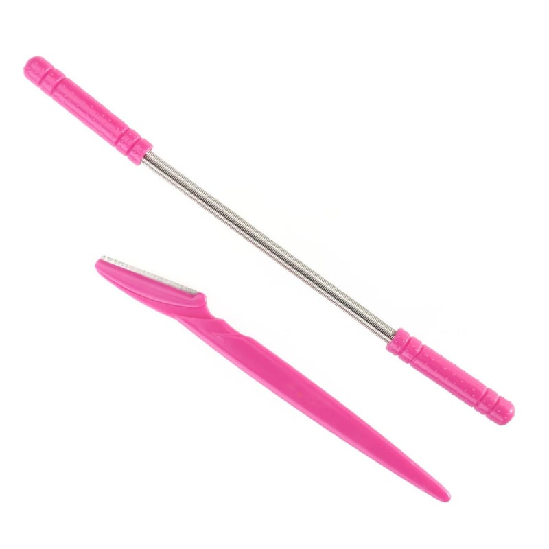 Pink Facial Hair Remover Spring Epilator Tool For Upper Lip Chin Forehead Eyebrows - Image 2