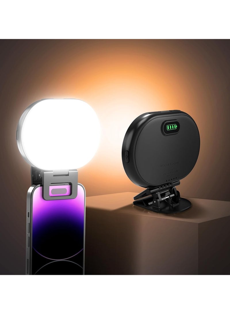 M.A&F's 80 LED Full-Screen Selfie Light, Portable Fill Ring Light with 3 Lighting Modes 10 Bright Levels, CRI 95+, 2000 mAh Rechargeable Phone Light with Clip for iPhone Android Tablet Tiktok Video - Image 2