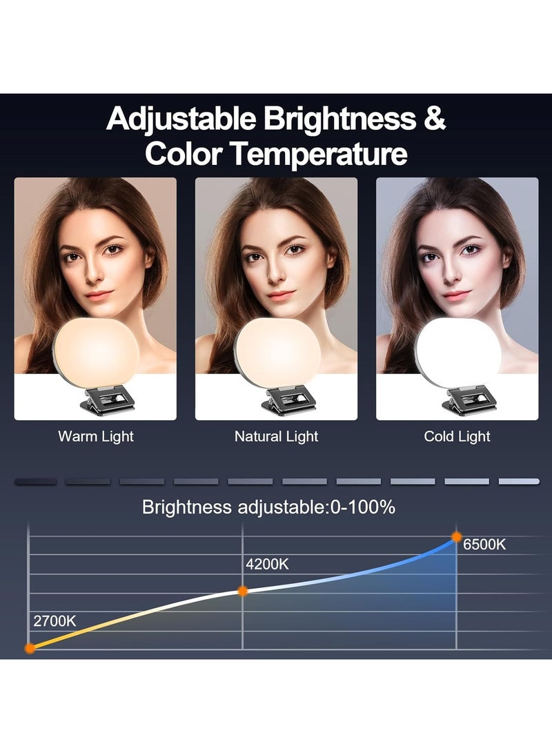 M.A&F's 80 LED Full-Screen Selfie Light, Portable Fill Ring Light with 3 Lighting Modes 10 Bright Levels, CRI 95+, 2000 mAh Rechargeable Phone Light with Clip for iPhone Android Tablet Tiktok Video - Image 3