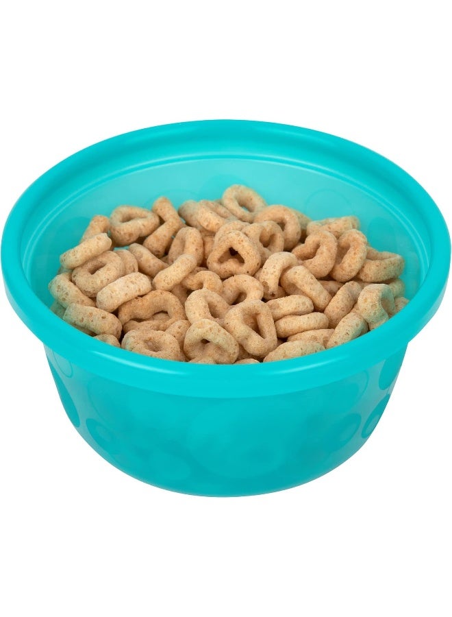 The First Years Take & Toss Toddler Bowls Set - Reusable Toddler Snack Cups - Toddler and Baby Snack Containers with Snap On Lids - Ages 9 Months and Up - 8 Oz - 6 Count - Image 2