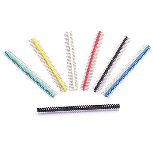 Cylewet 24Pcs Double Row 2×40Pin Breakable Pin Header 2.54mm Male Straight Pin Header Connector for Arduino (Pack of 24) CYT1063 - Image 3