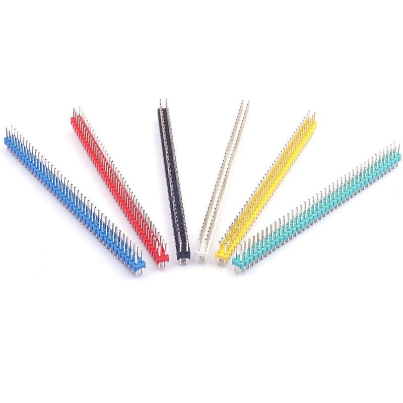 Cylewet 24Pcs Double Row 2×40Pin Breakable Pin Header 2.54mm Male Straight Pin Header Connector for Arduino (Pack of 24) CYT1063 - Image 5