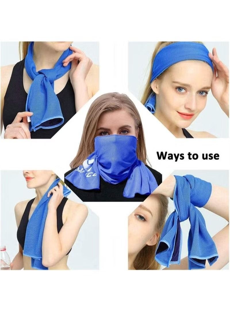 10 Pack Ice Towel, Mesh Soft Breathable Chilly Towel for Neck, Microfiber Yoga, Golf, Sport, Running, Gym, Workout, Camping, Fitness, 30 * 80 cm - Image 2