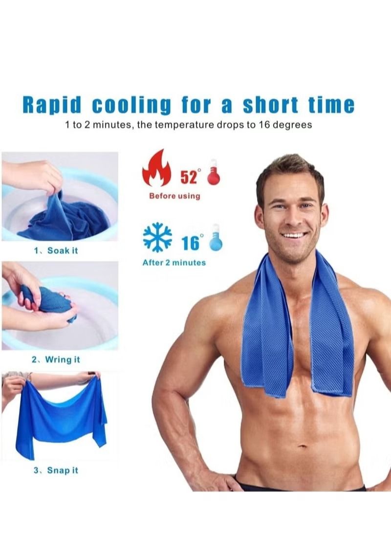 10 Pack Ice Towel, Mesh Soft Breathable Chilly Towel for Neck, Microfiber Yoga, Golf, Sport, Running, Gym, Workout, Camping, Fitness, 30 * 80 cm - Image 3