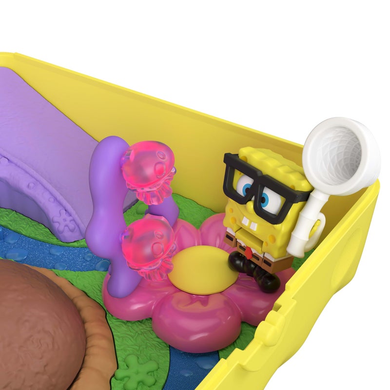 Polly Pocket x Spongebob Partnership Compact, Micro Spongebob & Patrick Dolls and Playset, 7 Accessories Including Pet Gary - Image 5