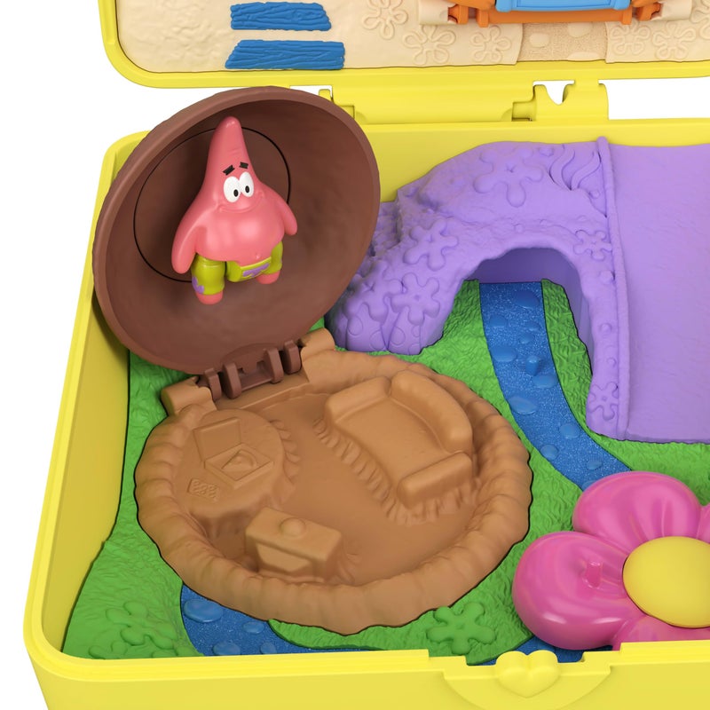 Polly Pocket x Spongebob Partnership Compact, Micro Spongebob & Patrick Dolls and Playset, 7 Accessories Including Pet Gary - Image 4