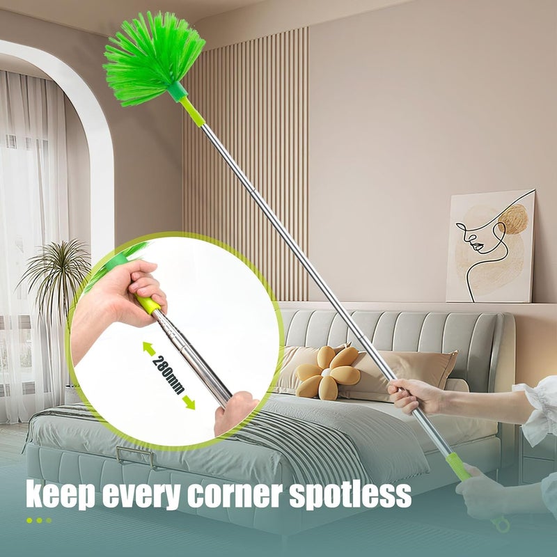 CALBEAU 13Foot Dusters for Cleaning, Duster with Extension Pole for Cleaning High Ceiling Fan, High Window, Sofa, Cobweb Duster for High Corner, 11 PCS Microfiber Duster Kit with Storage Bag Temp resistant - Image 5