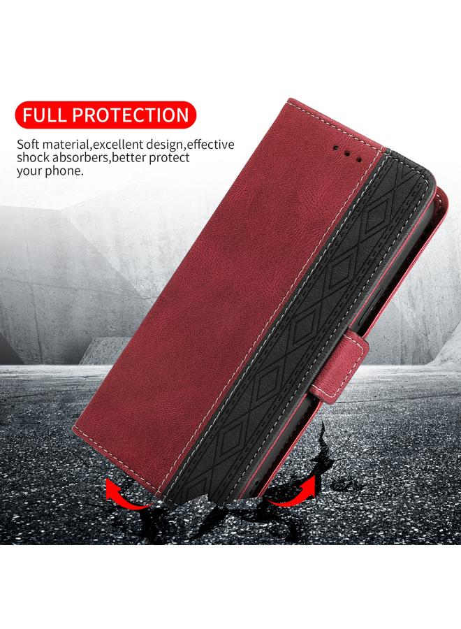زبون جراب لهاتف Huawei P smart Z Stitching Side-Magnic RFID Leather Case - Image 5