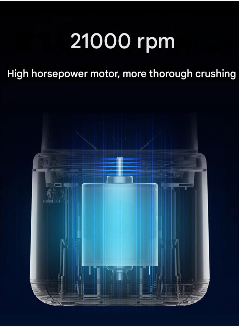 ANRIKKA Portable Blender USB Rechargeable Mini Personal Blender for Shakes and Smoothies Electric Fruit Vegetable Juicer with 2 Travel Cups and 6 Blades - Image 3