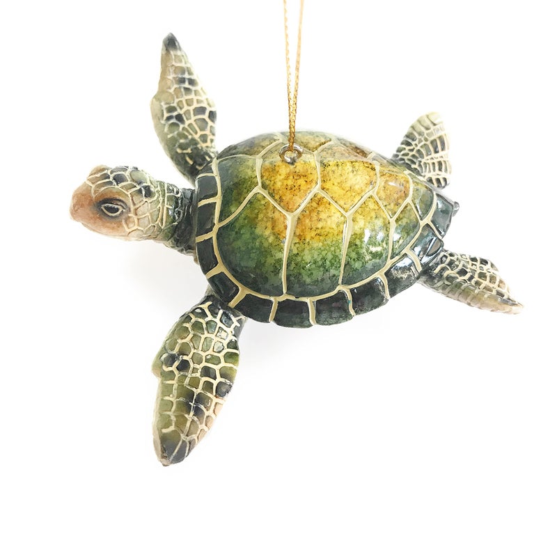 رينجورا زخرفة عيد الميلاد الخضراء للسلاحف البحرية - ديكور عيد ميلاد ساحلي فريد من نوعه مثالي لعشاق الشاطئ والغواصين المثاليين للسلاحف البحرية من رينجرا - Image 2