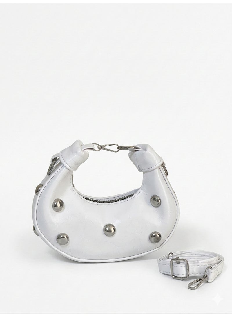 لايف ستيلاش  حقيبة كروس جلد صغيره - ابيض ZC-13 - Image 3