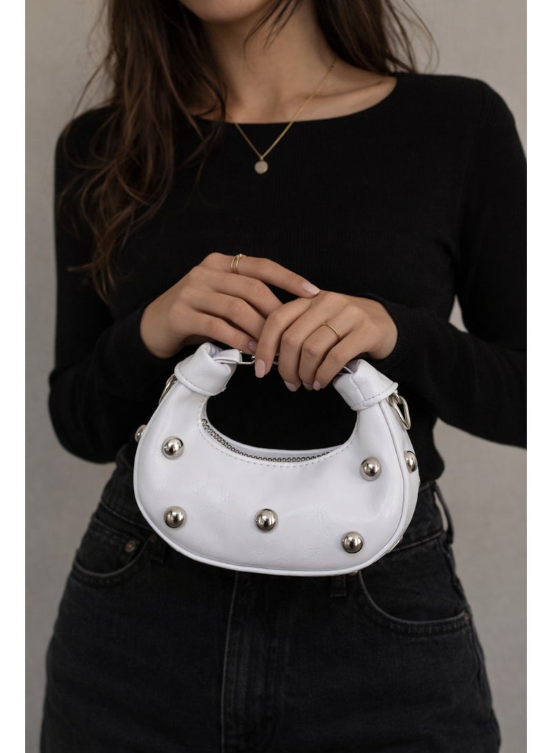 لايف ستيلاش  حقيبة كروس جلد صغيره - ابيض ZC-13 - Image 4