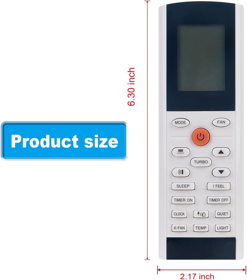 AULCMEET YACIFBI Replace AC Remote Control Compatible with Gree Trane Air Condtioner YACIFB YAC1FB YACIFB6 YACIFBF YAC1FB3 YAC1FB4 YAC1FB5 YAC1FB7 YAN1F6 YAC1FB9 YAP1F2 - Image 4