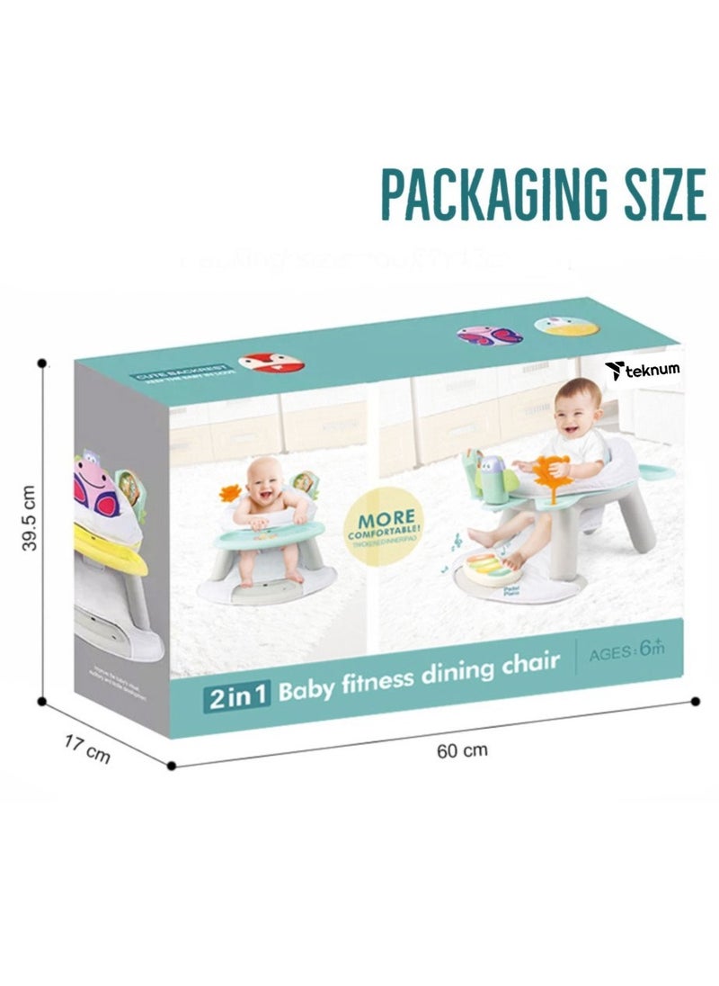 2-In-1 Dining Chair/Toddler Play Seat With Pedal - Piano -White - pzsku/Z4A6AE54E61C7D32376ADZ/45/_/1723200412/e018ba49-a5ae-4525-a595-e35fb587777b