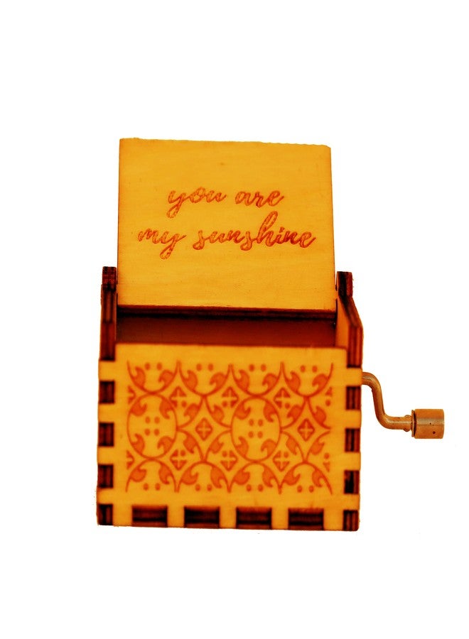 Offo Wooden Hand Cranked Collectible Music Box - “You are My Sunshine” | Laser Engraved Vintage Keepsake | Handcrafted Decorative Gift for Birthday, Anniversary, Valentine’s Day & Special Moments - Image 2