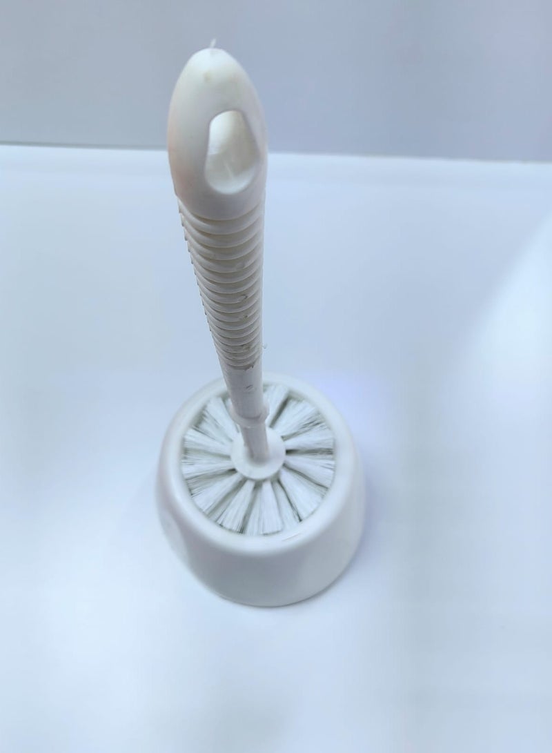 Toilet Brush with Holder White - Image 3