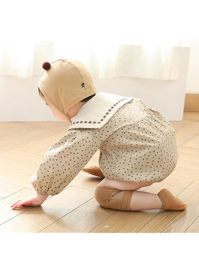 erorex 3 Pair Knee Pad And Crawling Sock Set – Comprising 3 Non Slip Baby Crawling Socks And 3 Secure Knee - Image 4