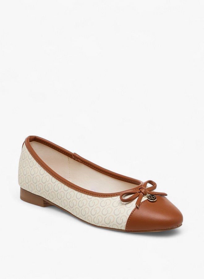 Celeste Women's Monogram Print Slip-On Ballerina Shoes - Image 2