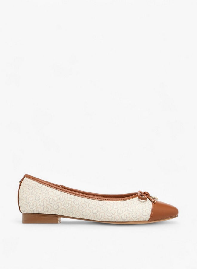 Celeste Women's Monogram Print Slip-On Ballerina Shoes - Image 1