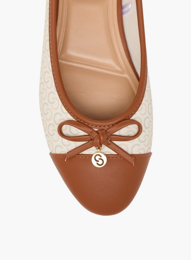 Celeste Women's Monogram Print Slip-On Ballerina Shoes - Image 4