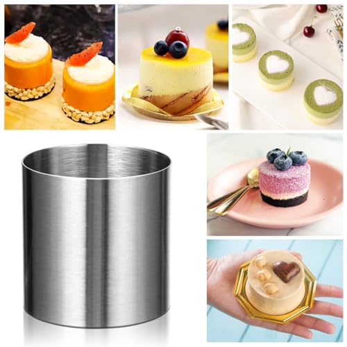 OUNONA Cookie Cutter Round Biscuit Cutter: 2Inch Stainless Steel Pastry Cutters for Biscuits, Fondant, Donuts,Dough, Muffins - Image 3