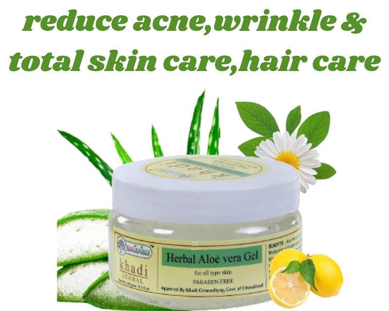 KHADI RISHIKESH Khadi Rishikesh Pure Aloe Vera Skin Gel Multipurpose Beauty Gel Reduce Acne Wrinkles Glowing Radiant Skin Hydrating Gel for Face Men Women All Skin Types 150gmWith Nailcutter Free - Image 2