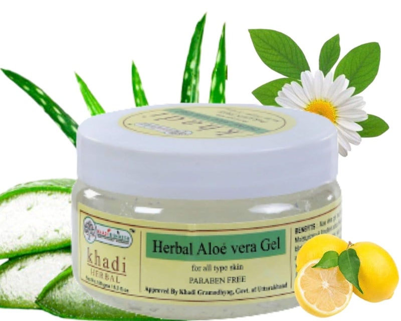 KHADI RISHIKESH Khadi Rishikesh Pure Aloe Vera Skin Gel Multipurpose Beauty Gel Reduce Acne Wrinkles Glowing Radiant Skin Hydrating Gel for Face Men Women All Skin Types 150gmWith Nailcutter Free - Image 1