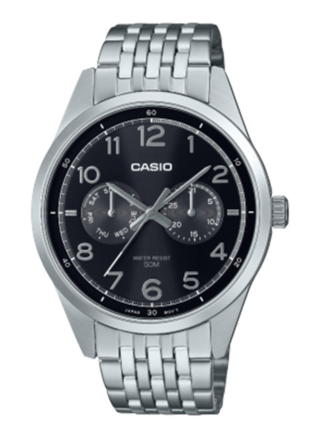 CASIO Men's Analog Round Shape Resin Wrist Watch - MTP-E340D-1AVDF - 41.5 Mm  - Image 1
