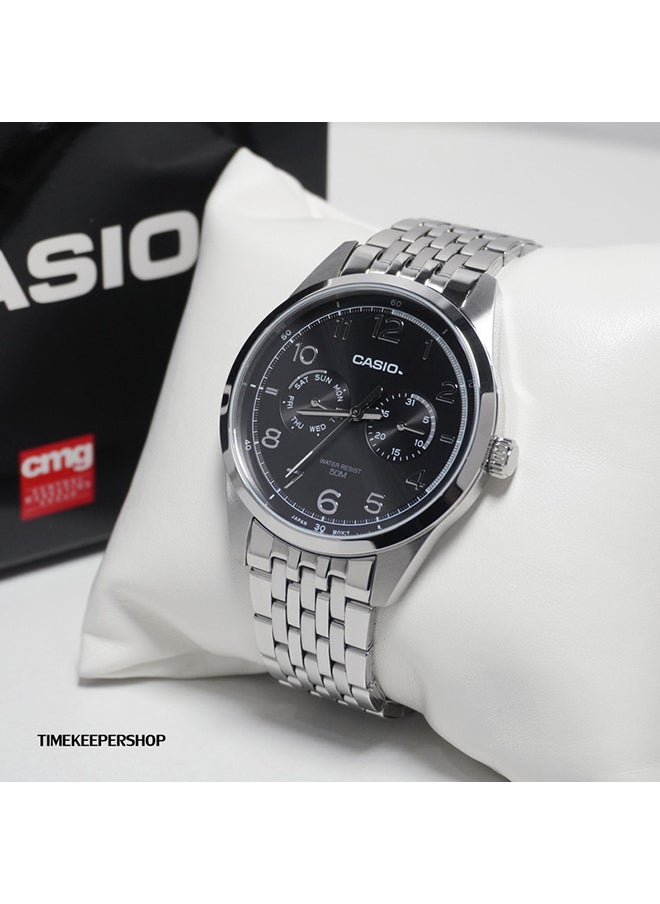 CASIO Men's Analog Round Shape Resin Wrist Watch - MTP-E340D-1AVDF - 41.5 Mm  - Image 2