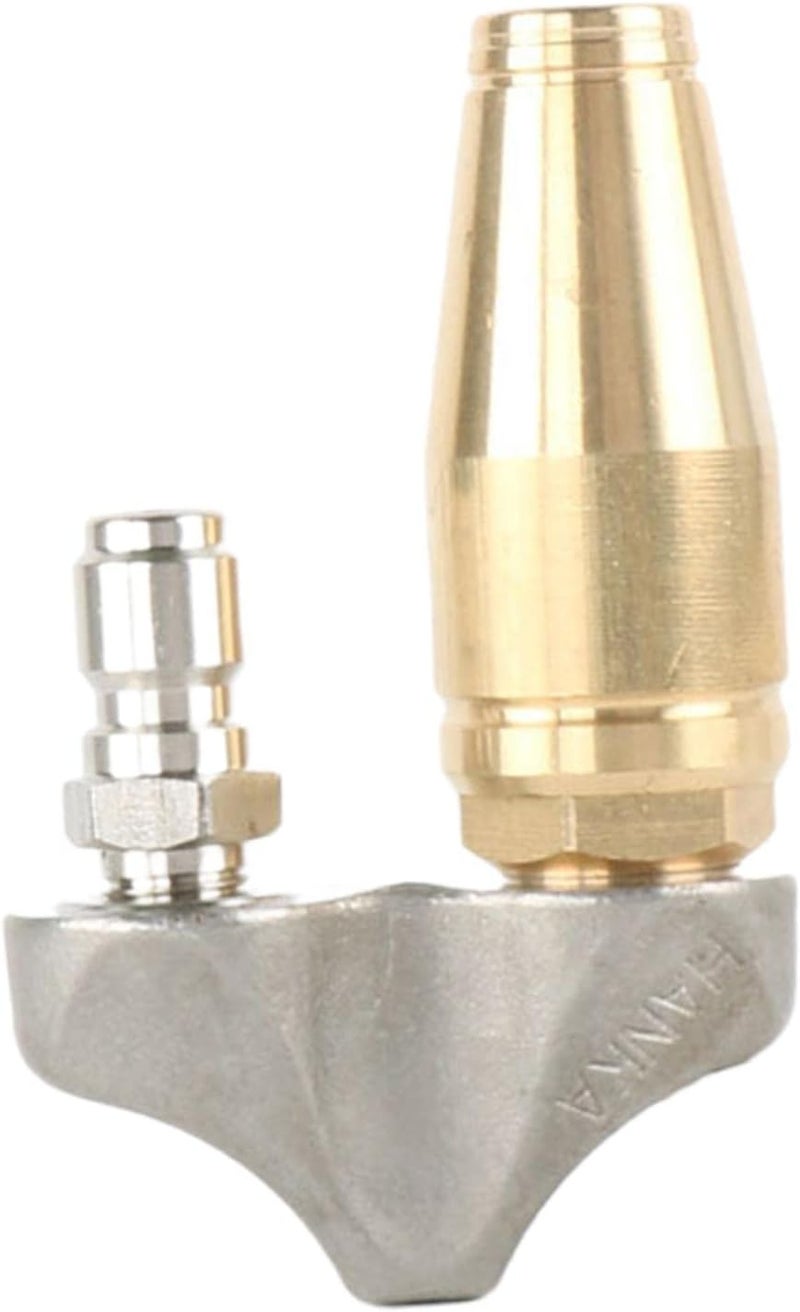 3/8 Inch Reverse Turbo Sewer Drain Jetter Nozzle 3000 PSI Stainless Steel Brass Anti-Shedding Protection for Pipe Cleaning - Image 1