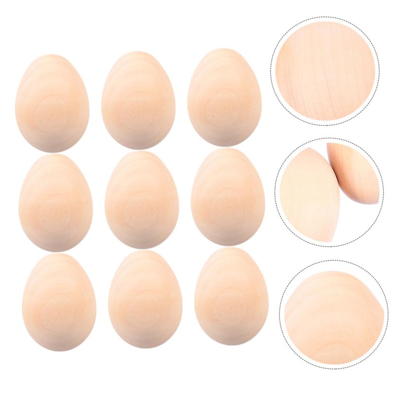 DIY Unpainted Wooden Easter Eggs 6Pcs for Hand Painting Crafts and Creative Holiday Fun - Image 5