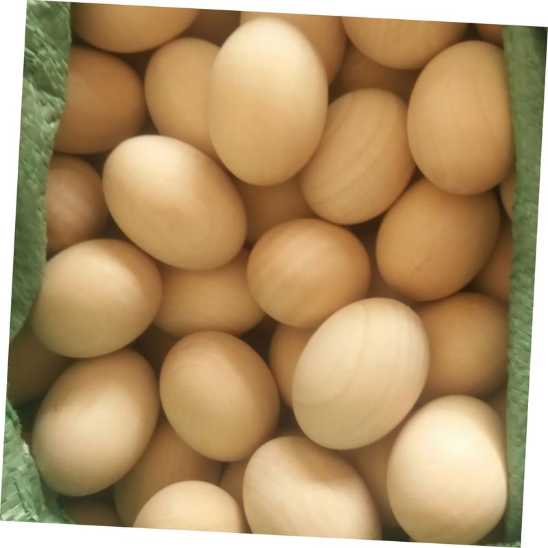 DIY Unpainted Wooden Easter Eggs 6Pcs for Hand Painting Crafts and Creative Holiday Fun - Image 3
