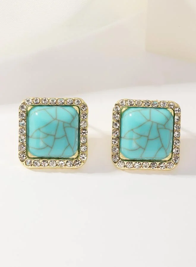 تايك تو Embellished Square Stud Earrings