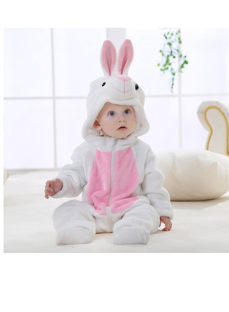 1-Piece Children's Little White Rabbit Onesie Party Costume