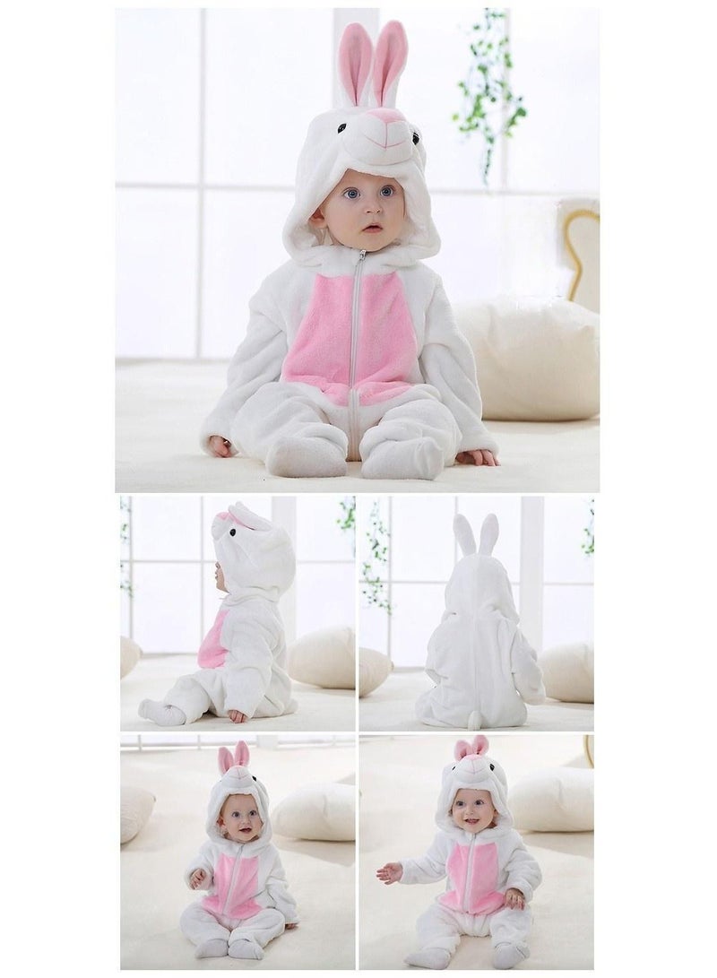 1-Piece Children's Little White Rabbit Onesie Party Costume