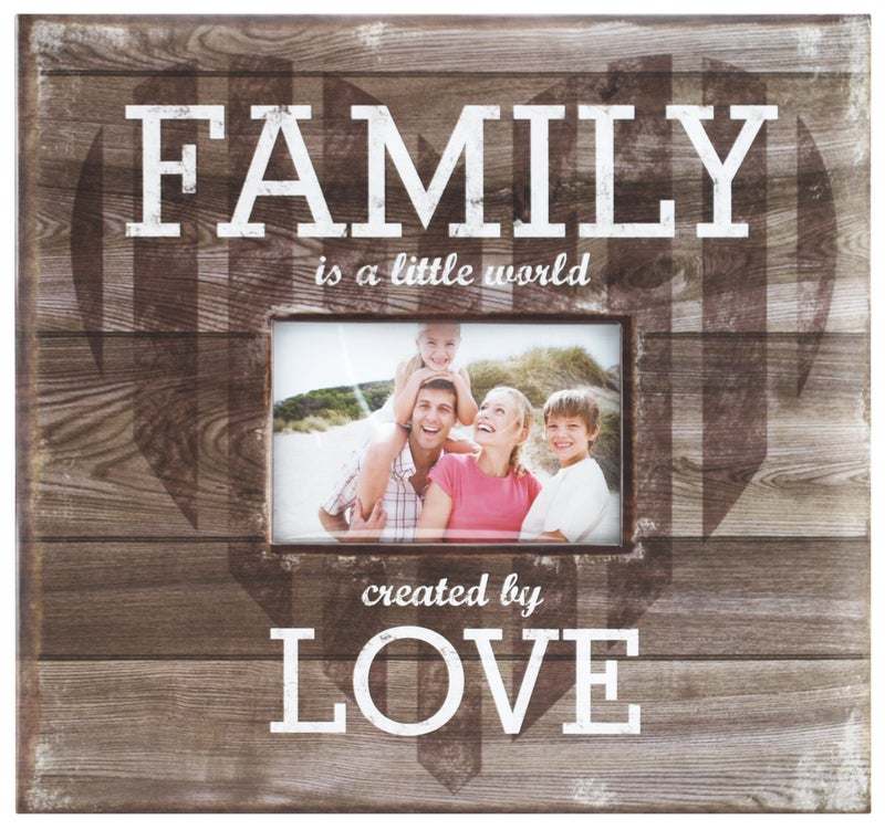 MCS MBI 125x135 Inch Family is a Little World Created by Love Scrapbook Album with 12x12 Inch Pages with Photo Opening Brown 860080