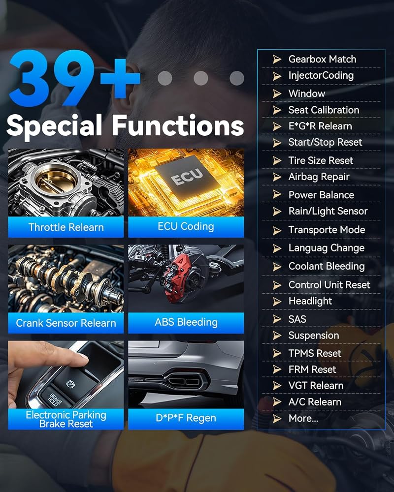 XTOOL D7 Bidirectional OBD2 Scanner: 2025 Scan Tool with ECU Coding, All System Car Scanner Diagnostic Tool, 36+ Resets, Injector Coding, Throttle Relearn, Crank Sensor Relearn, FCA, CANFD & DoIP - Image 5