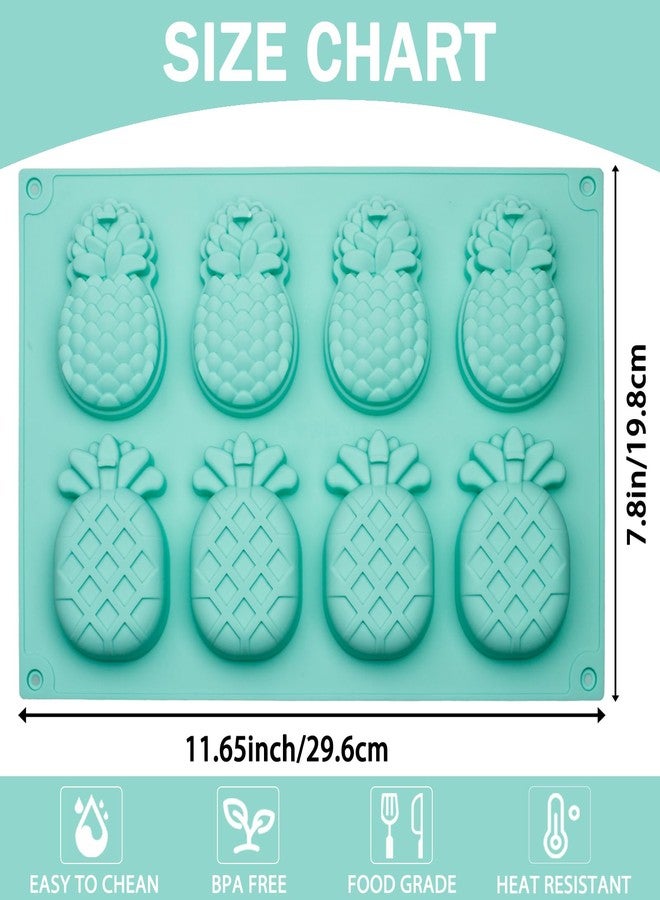 Vrthske 8-Cavity Pineapple Silicone Molds, 3D Pineapple Chocolate Molds for Candy, Jelly, Ice Cube, Cupcake Topper, Cake Decoration - Image 2