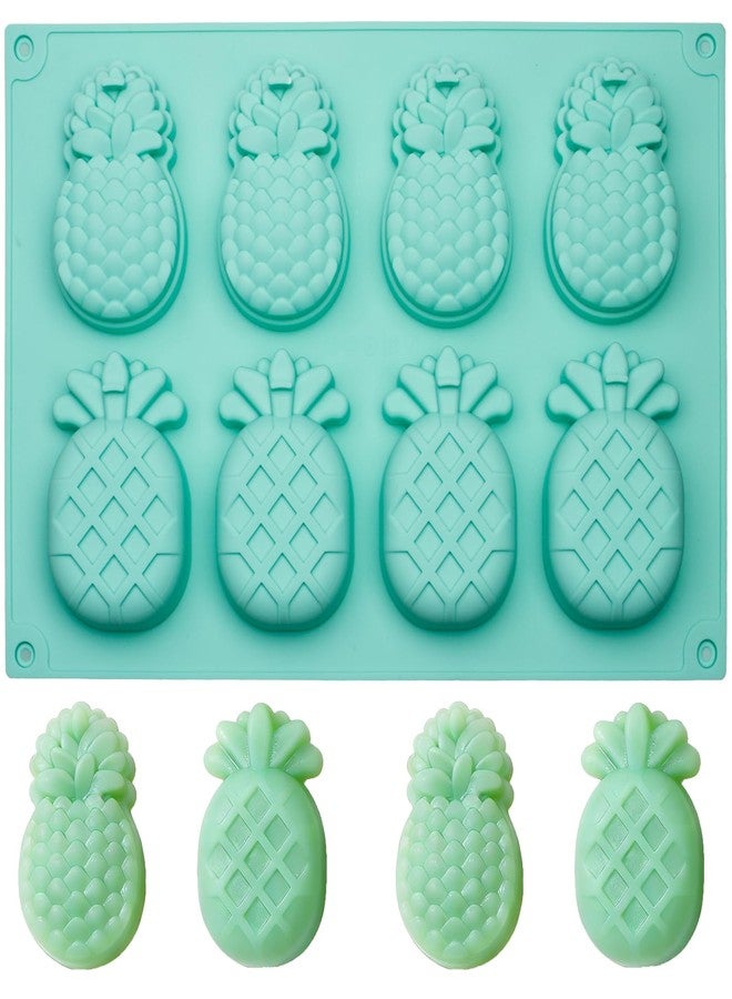 Vrthske 8-Cavity Pineapple Silicone Molds, 3D Pineapple Chocolate Molds for Candy, Jelly, Ice Cube, Cupcake Topper, Cake Decoration - Image 1