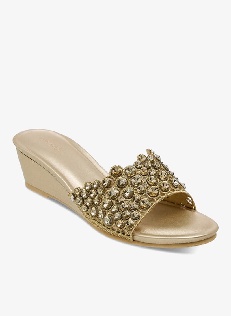 فلورا بيلا من شو إكسبرس صنادل فلورا بيلا النسائية بكعب ويدج مزين مجموعة رمضان - Image 3