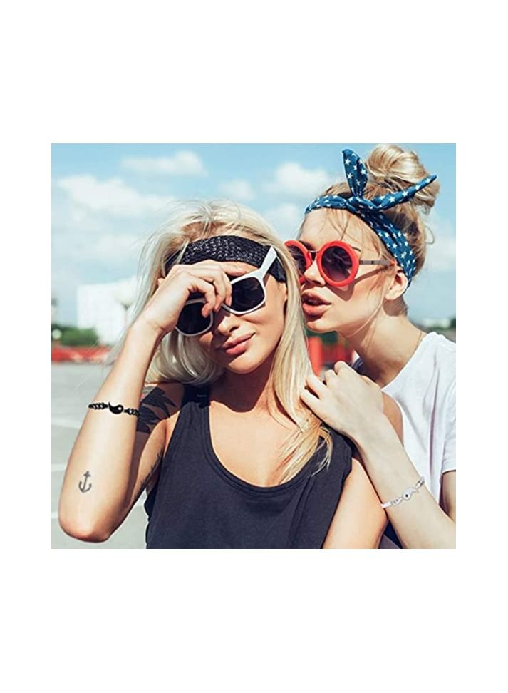 SYOSI Couples Bracelet Friendship Bracelet Women's Bracelets Adjustable Cord Bracelet for Friendship Relationship Boyfriend Valentines Gift Handmade Long Distance Bracelets Beads Hand Woven Bracelet - Image 5