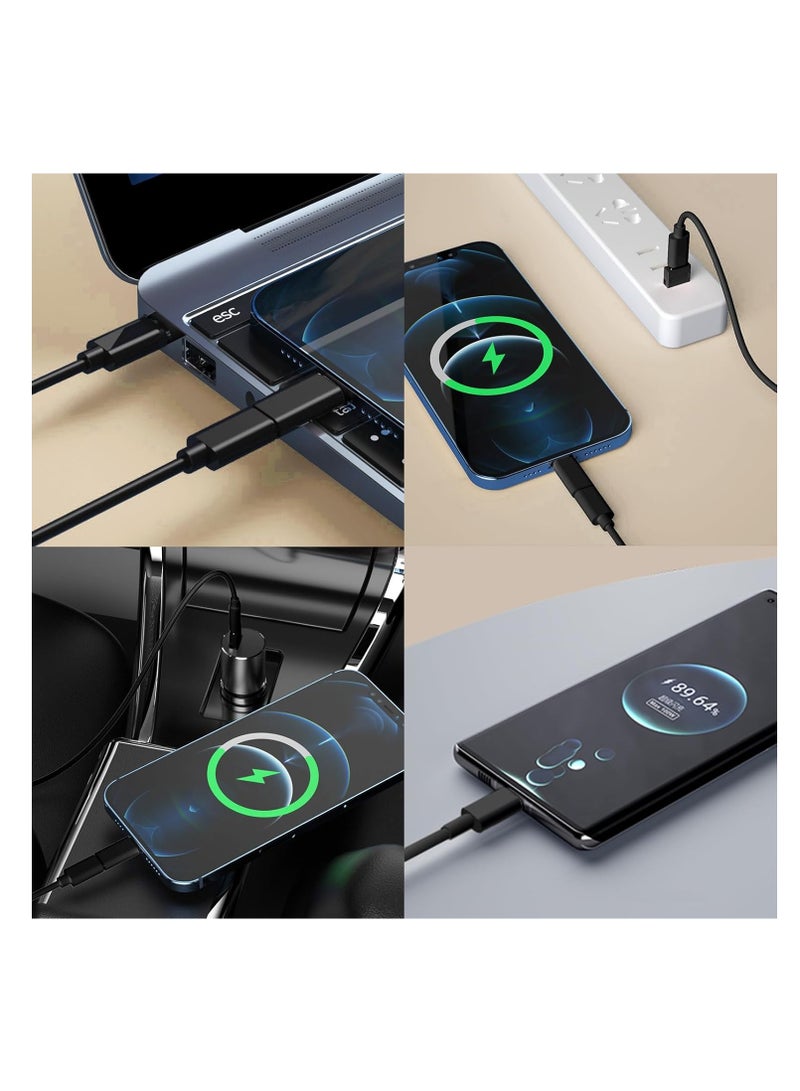 OTG Cable Kit for USB C Adapter, Multi Charging Cable Case, USB C to iOS/Type C/Micro/USB A Device Converter, Data Transfer, Contains Card Slot for Travel, Can Be Used as Phone Holder (Black) - Image 4