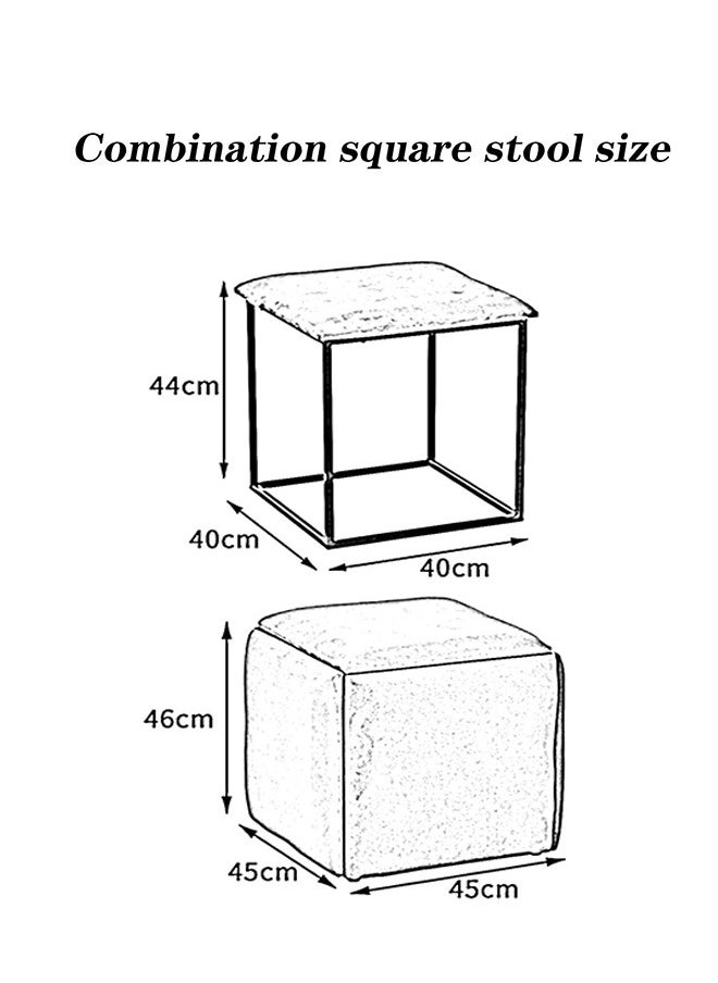 Multi Functional Stool Magic Cube Chair with Wheels 5 in 1 Multi Functional Sofa Stool PU Leather Foot Stool(Grey)